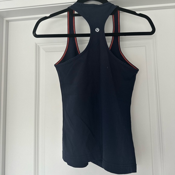 Lululemon waist length cool racer back navy luon - Picture 2 of 2
